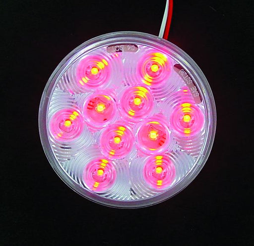 Techspan 735217 LED LMP SLD S/T/T CLR LENS RED 4Inch 10-DIODES