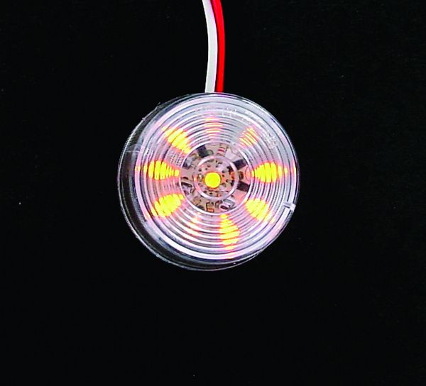 Techspan 735377 LED LMP SLD MKR CLR LENS AMB 2Inch 10-DIODES