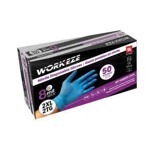 NITRILE DISPOSABLE GLOVES 8 MIL XL