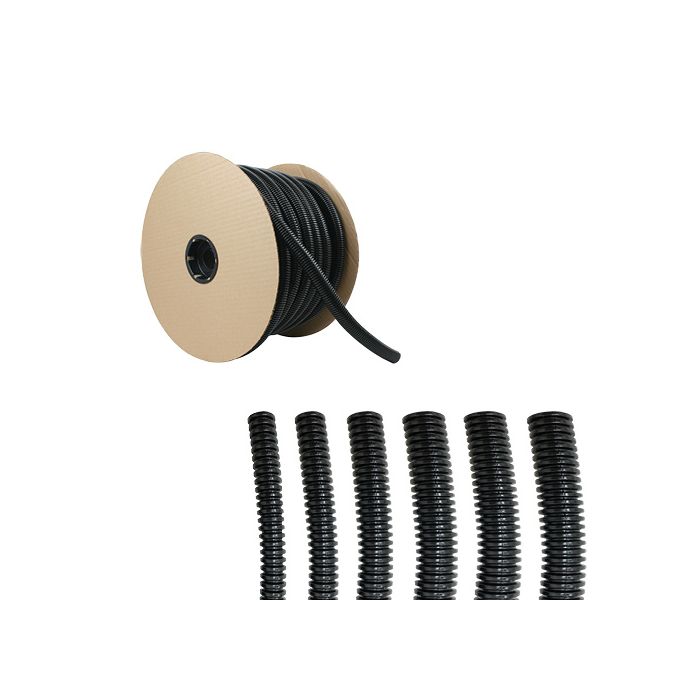 LOOM SPLIT POLY BLACK 5/8InchID 100FT SPOOL