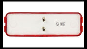 Trucklite 19200R3 19 Series, Base Mount, Incandescent, Red Rectangular, 2 Bulb, Marker Clearance Light, PC, 19 Series Male Pin, 12V, Bulk