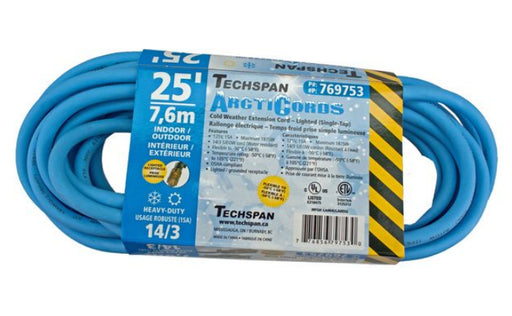 EXTENSION CORD COLD WTHR 1TAP BLUE 14/3 25FT