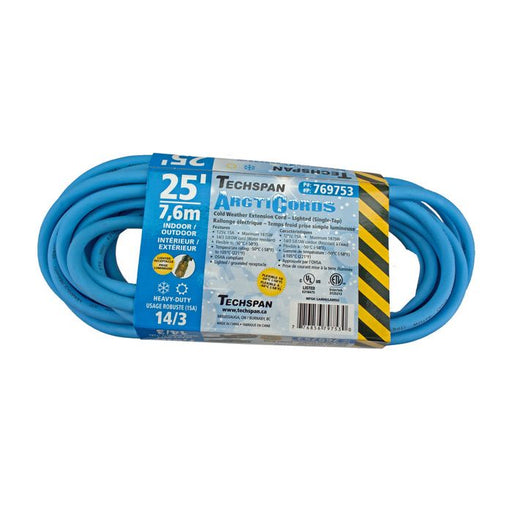 EXTENSION CORD COLD WTHR 1TAP BLUE 14/3 25FT