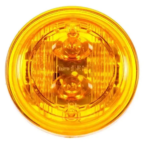 30 Series, Low Profile, LED, Yellow Round, 6 Diode, Marker Clearance Light, PC, Fit 'N Forget M/C, 12V