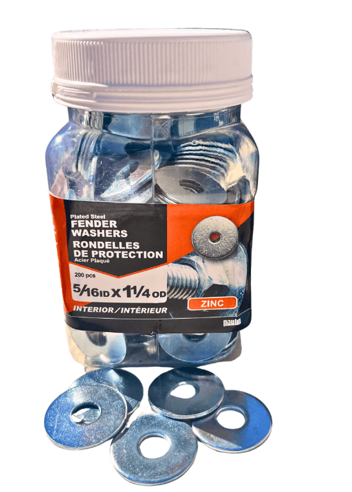 5/16" 1" O.D. Fender Washers Steel Zinc 200 Pcs