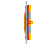 60 Series, LED, Yellow Oval, 26 Diode, Auxiliary Turn Signal, Gray Flange Mount, Fit 'N Forget S.S., 12V