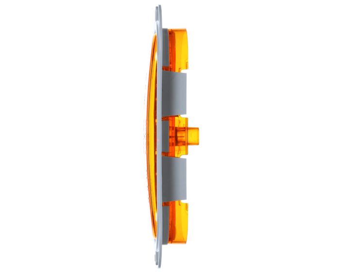 60 Series, LED, Yellow Oval, 26 Diode, Auxiliary Turn Signal, Gray Flange Mount, Fit 'N Forget S.S., 12V