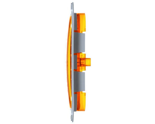 60 Series, LED, Yellow Oval, 26 Diode, Auxiliary Turn Signal, Gray Flange Mount, Fit 'N Forget S.S., 12V