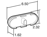 60 Series, LED, Yellow Oval, 26 Diode, Auxiliary Turn Signal, Fit 'N Forget S.S., 12V