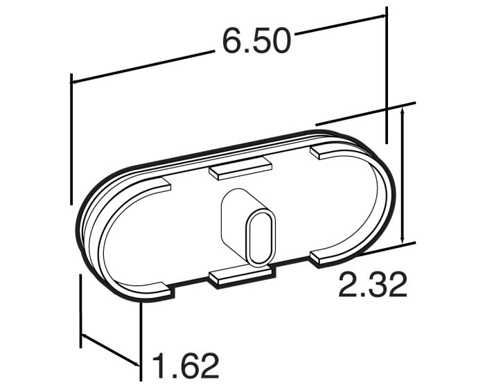 60 Series, LED, Yellow Oval, 26 Diode, Auxiliary Turn Signal, Fit 'N Forget S.S., 12V