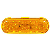 60 Series, LED, Yellow Oval, 26 Diode, Auxiliary Turn Signal, Fit 'N Forget S.S., 12V