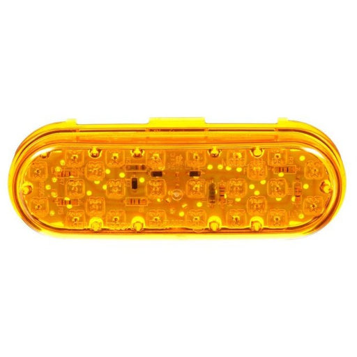 60 Series, LED, Yellow Oval, 26 Diode, Auxiliary Turn Signal, Fit 'N Forget S.S., 12V