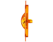 60420Y 60 Series, LED, Yellow Oval, 6 Diode, Side Turn Signal, Yellow Flange Mount, Fit 'N Forget S.S., 12V