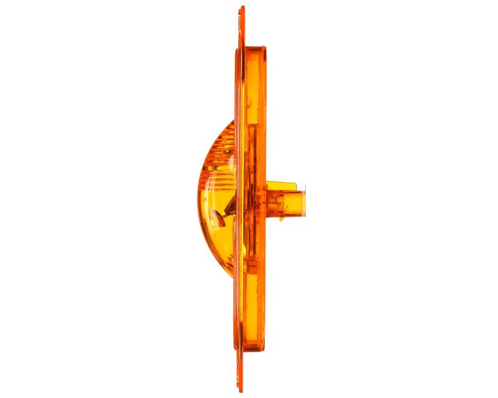 60420Y 60 Series, LED, Yellow Oval, 6 Diode, Side Turn Signal, Yellow Flange Mount, Fit 'N Forget S.S., 12V