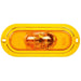 60 Series, LED, Yellow Oval, 6 Diode, Side Turn Signal, Yellow Flange Mount, Fit 'N Forget S.S., 12V