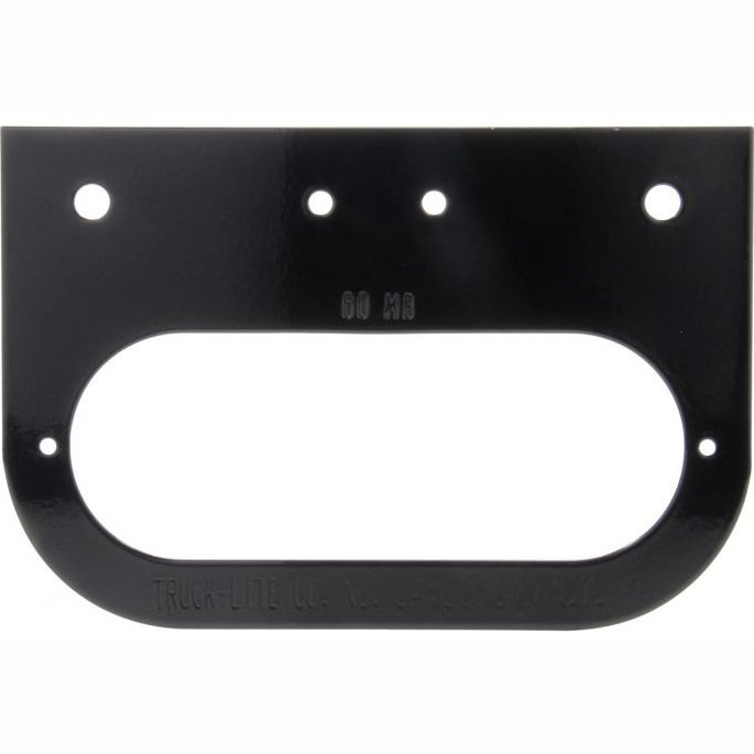 Bracket Mount, 60 Series Lights, Used In Oval Shape Lights, Black Steel, 2 Screw Bracket Mount