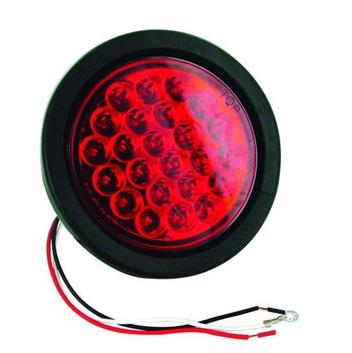 4'' Round Led Sealed Tail Lamp 24 Diode 705146 12V 4-1/4 Diameter X1''H Mounting Clear 1-3/8'' Require Plug