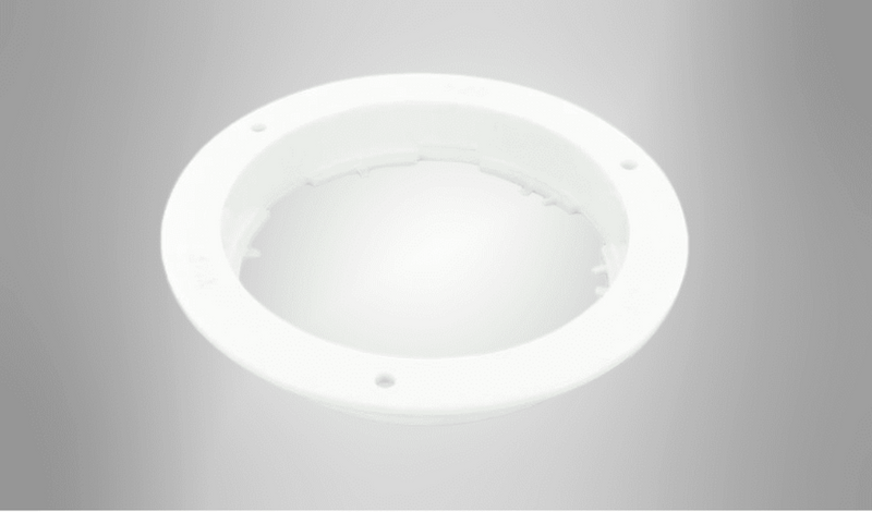 Techspan 709047 FLANGE ONLY - ROUND 4Inch WHITE