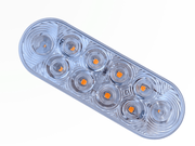 735207 Oval Turn/Tail Lamp, Amber Diodes, Clear Lens 10 LEDs