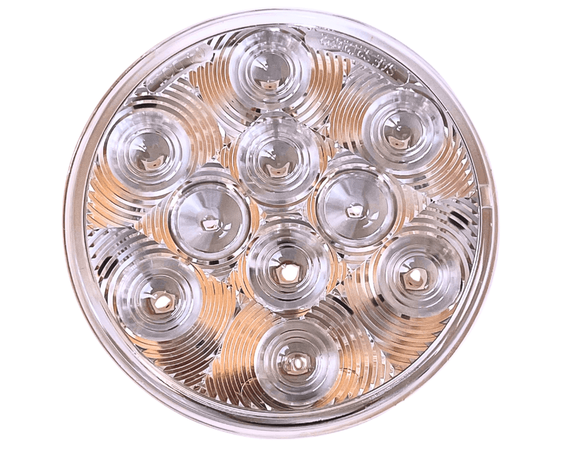 Techspan 735217 LED LMP SLD S/T/T CLR LENS RED 4Inch 10-DIODES
