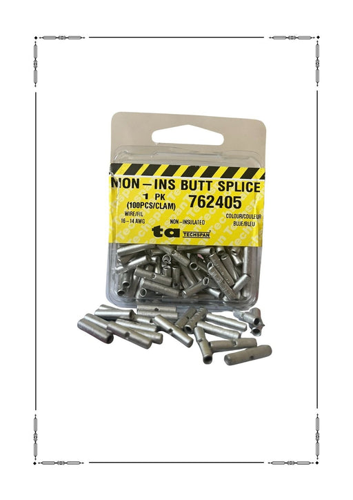 762405 BUTT SPLICE NON-INS SEAMLESS 16-14GA 100PK