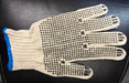 white cotton gloves with dots