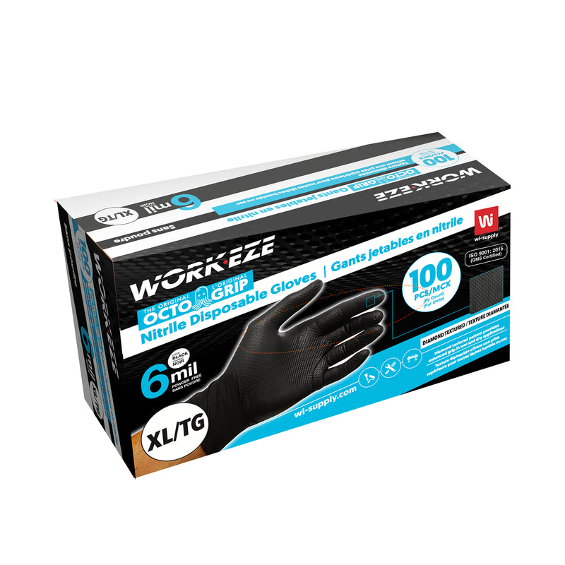 DNT106-XL Textured Dotted Nitrile 6mil disposable gloves