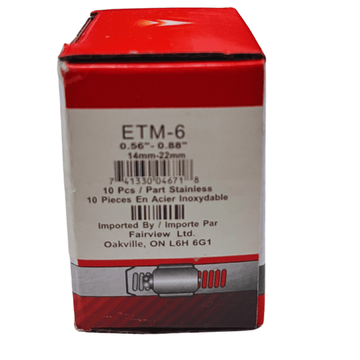 ETM-6 Extended tongue clamps, Pack of 10pcs