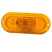 60420Y 60 Series, LED, Yellow Oval, 6 Diode, Side Turn Signal, Yellow Flange Mount, Fit 'N Forget S.S., 12V