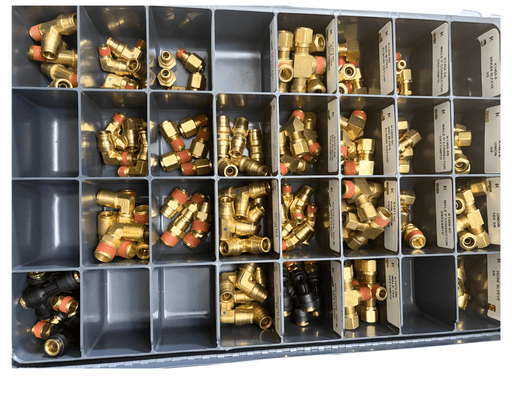 Regular and Push Fitting Assortment Size 3/8 150Pcs