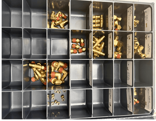Regular and Push Fitting Assortment Size 1/4 65 Pcs