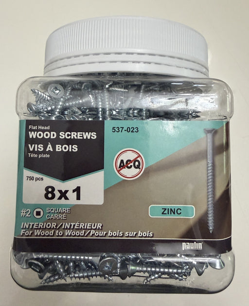 WOOD SCREW 750pcs 8X1